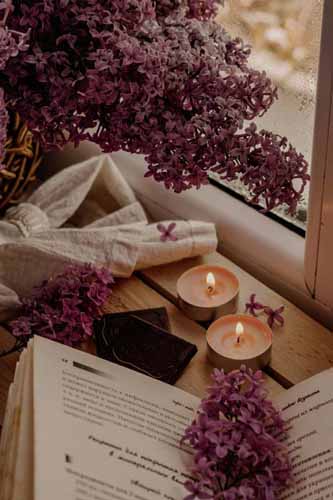 Aromatherapy candles creating a calming atmosphere