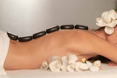 Hot stone massage setup at Holistic Healing Therapies in McAllen, TX